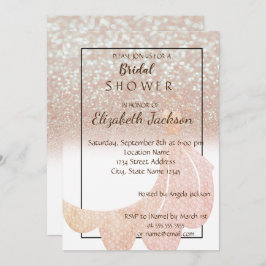 Eleganter Chic Bokeh Glitzer, Dress Brautparty Einladung