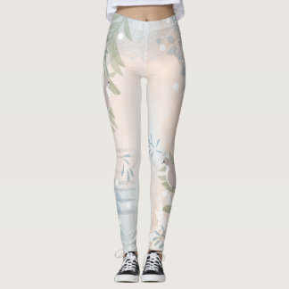 Eleganter Chic Botanical Bird Leggings