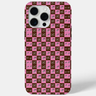 Eleganter Chic Braun Kariert & Bär Case-Mate iPhone Hülle