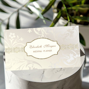 Eleganter Chic Charming, Goldene Spitze Visitenkarte