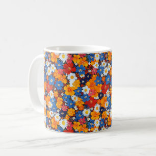 Eleganter Chic Colorful Stilvoll Moderne Blume Kaffeetasse