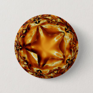 Eleganter Chic Copper Gold Weihnachtsstar Button
