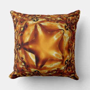 Eleganter Chic Copper Gold Weihnachtsstar Kissen