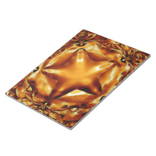 Eleganter Chic Copper Gold Weihnachtsstar Notizblock