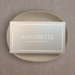 Eleganter Chic Designer Gold Border Visitenkarte