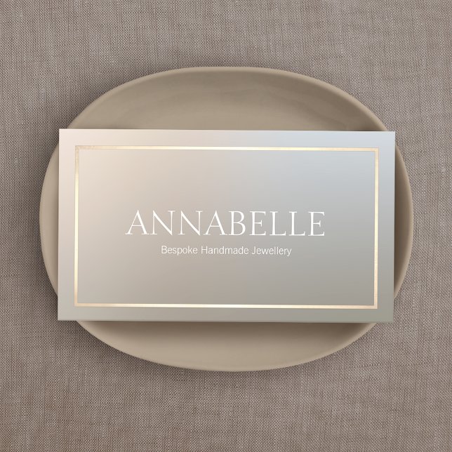 Eleganter Chic Designer Gold Border Visitenkarte (Von Creator hochgeladen)