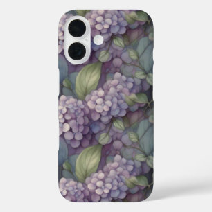 Eleganter, chic dusty lila boho Aquarellblume iPhone 16 Hülle