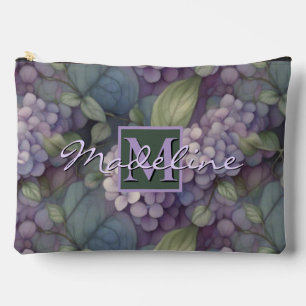 Eleganter, chic dusty lila boho Aquarellblume Zubehörtasche