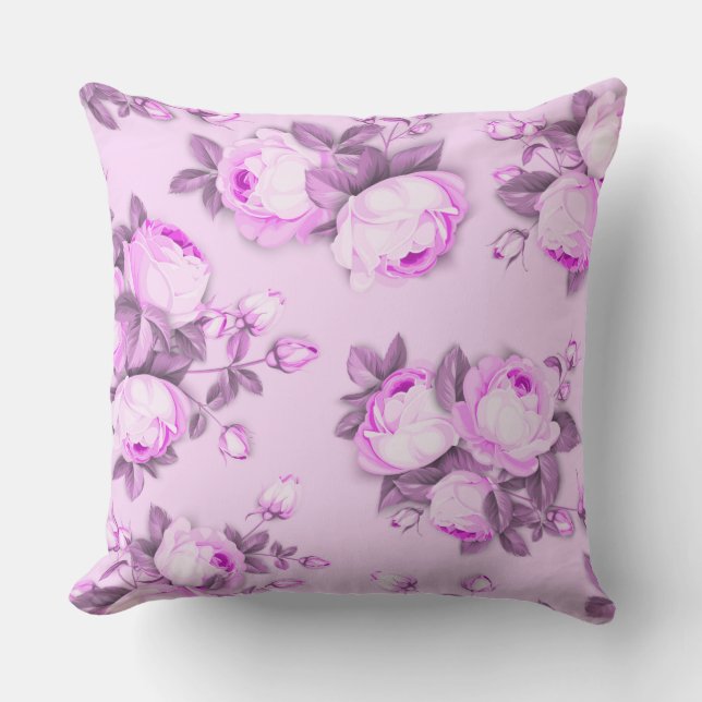 Eleganter Chic floral Kissen (Vorderseite)
