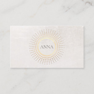Eleganter Chic Gold Circle Visitenkarte