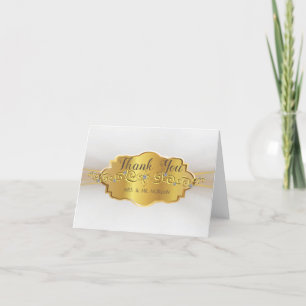 Eleganter Chic Gold Frame Dankeskarte