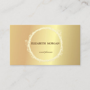 Eleganter Chic Gold Konfetti Kreis Visitenkarte