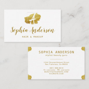 Eleganter Chic Golden & Signature Script Business Visitenkarte
