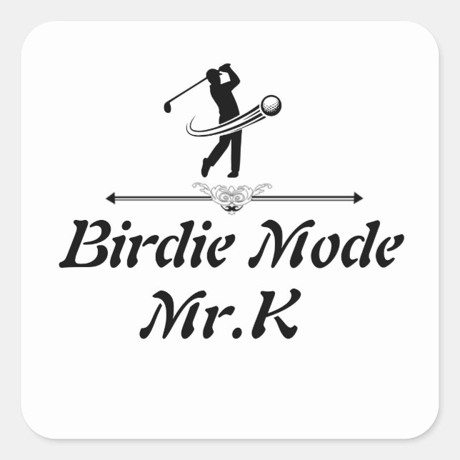 Eleganter Chic Golf Square Aufkleber Geschenk 2026 (Vorderseite)