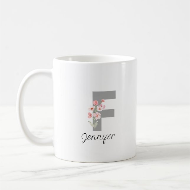 Eleganter Chic Individuelle Name Kaffeetasse (Links)