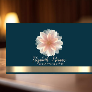 Eleganter Chic Lotus Gold Streifen  Visitenkarte