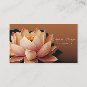Eleganter Chic Lotus Yoga-Lehrer Visitenkarte