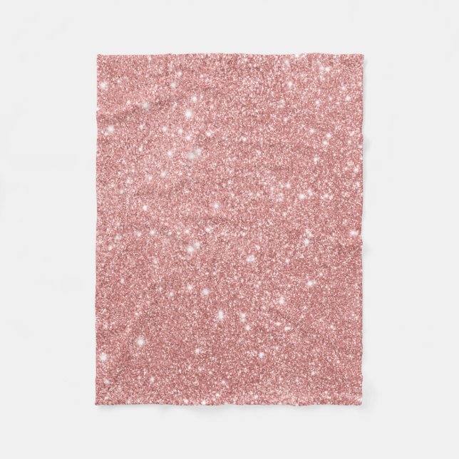 Eleganter Chic-LuxusImitat-Glitzer-Rosen-Gold Fleecedecke (Vorderseite)