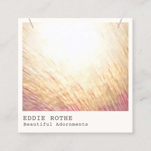 Eleganter Chic Modernes Nekklace Display Square Bu Quadratische Visitenkarte (Vorderseite)