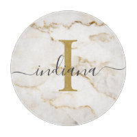 Eleganter Chic Monogram-Marmor-Look Custom