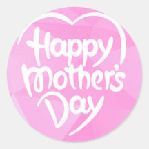 Eleganter Chic Pink und White Happy Mother Day