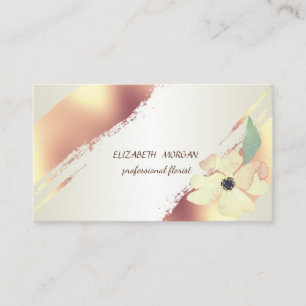 Eleganter Chic , Pinselstrich, Blume Visitenkarte