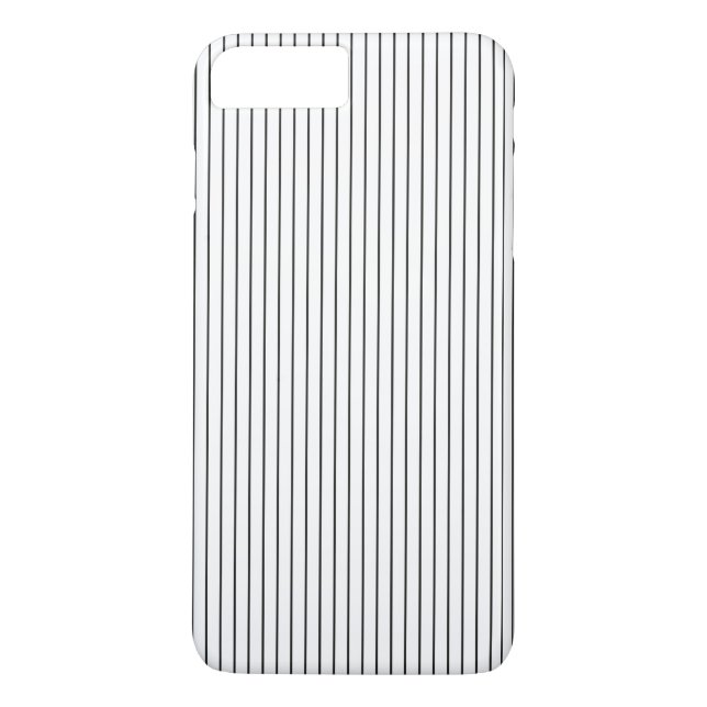 Eleganter Chic Schwarz-weiß gestreift Case-Mate iPhone Hülle (Rückseite)