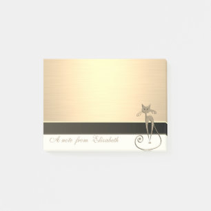 Eleganter Chic Stilvoll Mädchenhaft, Falschgold, Post-it Klebezettel