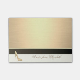 Eleganter Chic  Stilvoll Weiblich, Falsches Gold,  Post-it Klebezettel
