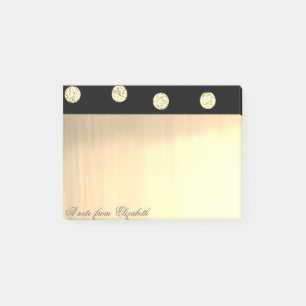 Eleganter Chic Stilvolle Gold Glitzer Dots Post-it Klebezettel