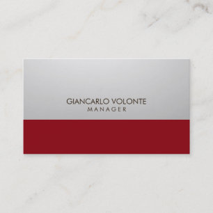 Eleganter Chic Stilvolle Gray Red Artwork Beruflic Visitenkarte