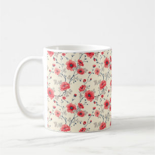 Eleganter Chic Stilvolle Vintage feminine Blume Kaffeetasse