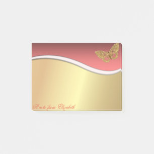 Eleganter Chic Stilvoller Schmetterling Post-it Klebezettel