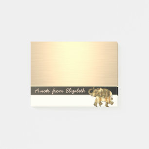 Eleganter Chic  Stilvolles Mädchen, Falscher Gold  Post-it Klebezettel