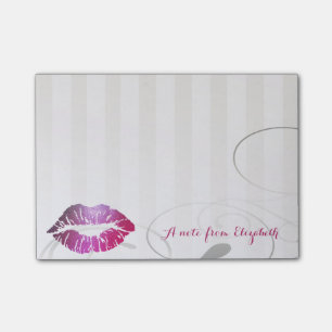 Eleganter Chic Stylisch Mädchenhaft , Lippen Post-it Klebezettel