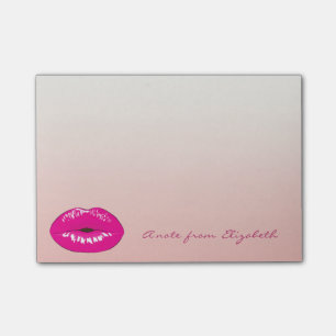 Eleganter Chic Stylisch Mädchenhaft , Lippen Post-it Klebezettel