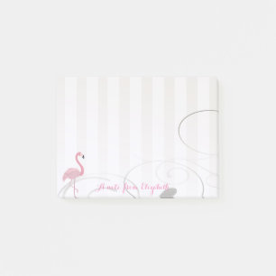 Eleganter Chic  Stylisch Weiblich , Rosa Flamingo Post-it Klebezettel