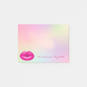 Eleganter Chic Stylische feminine Ombre-Lippen Post-it Klebezettel