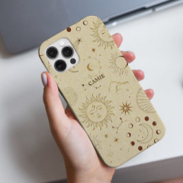 Eleganter Chic Trendy Golden Celestial Zodiac iPhone 16 Pro Hülle