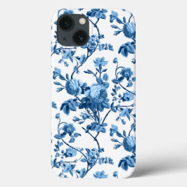 Eleganter Chic Vintag Blue Rose Floral Case-Mate iPhone Hülle