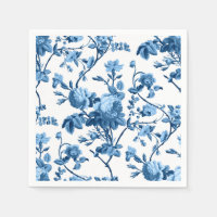 Eleganter Chic Vintag Blue Rose Floral
