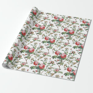 Eleganter Chic Vintag Pink Rose Floral Geschenkpapier
