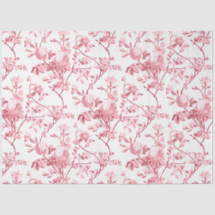 Eleganter Chic Vintag Pink Rose Floral Seidenpapier