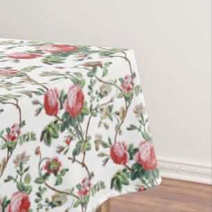 Eleganter Chic Vintag Pink Rose Floral Tischdecke