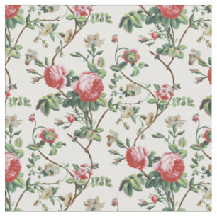 Eleganter Chic Vintage Rosa Rosenblüten Stoff