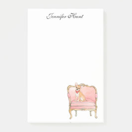 Eleganter Chihuahua-Hund Aquarell Notepad Post-it Klebezettel