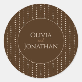 Eleganter Classy Bronze verzierter Umschlag Aufkle Runder Aufkleber