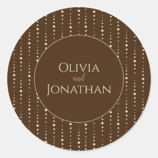 Eleganter Classy Bronze verzierter Umschlag Aufkle Runder Aufkleber
