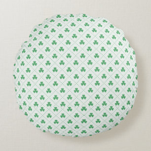 Eleganter Clover Print Akzent Rundkissen für Sofa Rundes Kissen