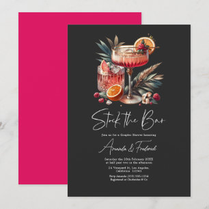 Eleganter Cocktail Vorrat für die Bar Paare-Shower Einladung